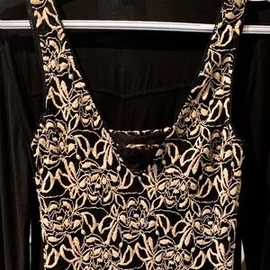 Black and white lace dress